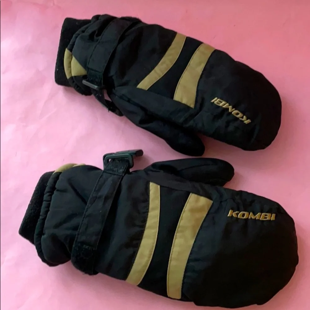 Vintage leather/waterproof material mittens